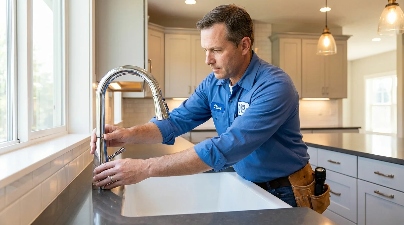 Kitchen faucet installation by Johns Plumbing LLC in Castro Valley