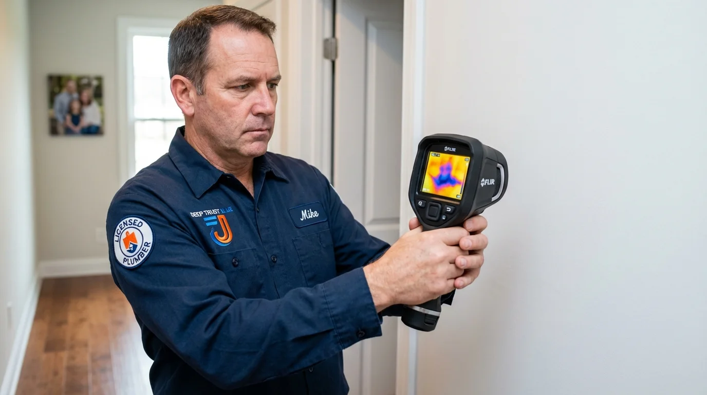 Thermal imaging leak detection by Johns Plumbing LLC in Castro Valley